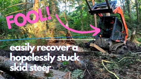 jow to get skid steer unstuck|how to unstuck a skid steer.